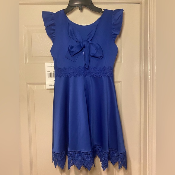 NWT Rare Editions Crochet Lace Scuba Fit and Flare Dress - Picture 5 of 9